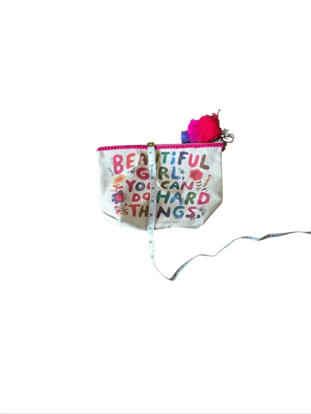 Natural life Beautiful Girl you can Do Hard Things Cosmetic Bag nwt